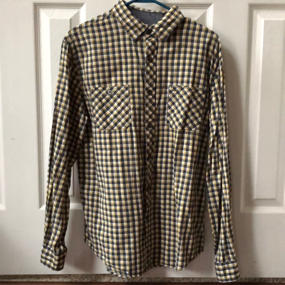 Men’s Plaid Button Front Shirt